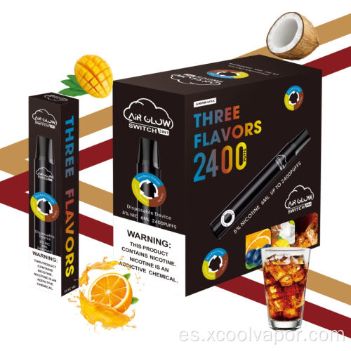 Interruptor de aire libre de aire 2400 Puffs vapor desechable Australia